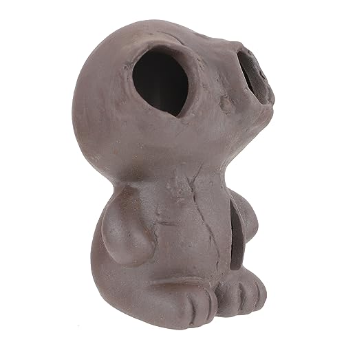 VANZACK Aquarium Landschaftsgestaltung Flucht Höhle Ornamente Zubehör groß Garnele Wasser Aquarium Decoration Fish Tank Ornament Aquariumdekor Aquarium Hideaway Ornament Ton Grey von VANZACK