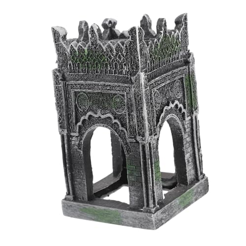VANZACK Vintage Aquarium Deko Resin Castle Ornament Für Fischbecken Natürliche Landschaftsgestaltung Tischdekoration Für Garten Und Mikro-landschaften von VANZACK