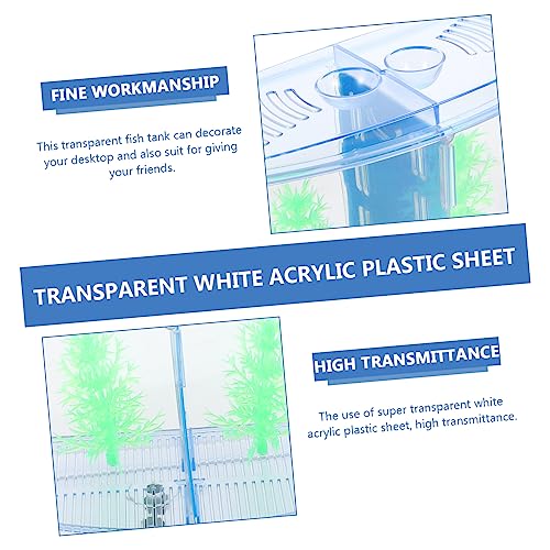 VANZACK Aquarium mit LED Beleuchtung Transparentes Kammern Zuchtbecken für Kleine Fische und Garnelen Dekorativer Fischbehälter für Wohnzimmer und Schreibtisch Vielseitiges Aquarium VANZACK Aquarium mit LED Beleuchtung Transparentes Kammern Zuchtbecken für Kleine Fische und Garnelen Dekorativer Fischbehälter für Wohnzimmer und Schreibtisch Vielseitiges Aquarium von VANZACK