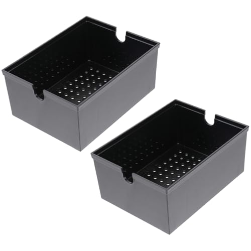 VANZACK Aquariumbox, Überlaufblech-Design, gleichmäßig poriert, Kunststoff, Schwarz von VANZACK