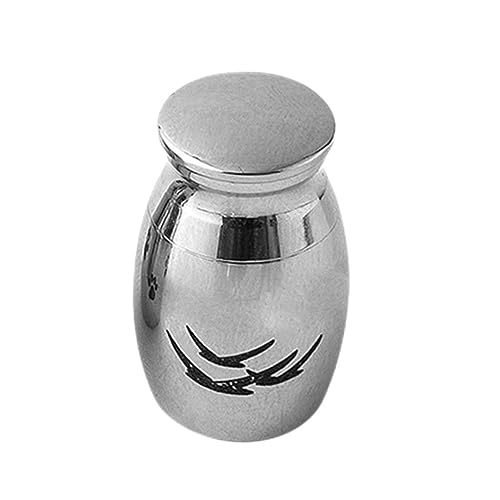 VANZACK Haustier Urne Für Hunde Edelstahl Asche Box Fliegender Vogel Design Tier von VANZACK