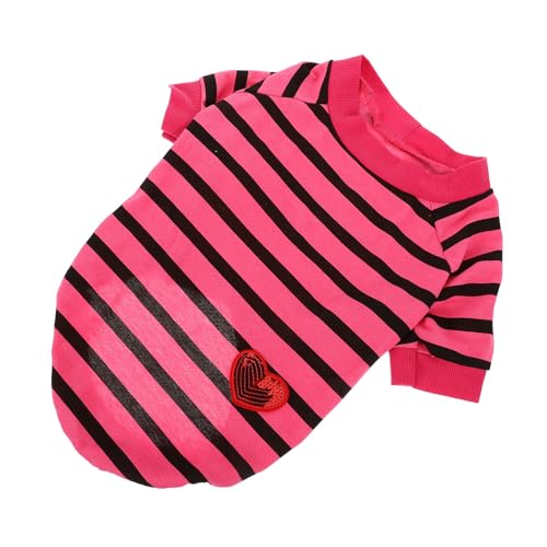 VANZACK Atmungsaktives Hunde-Baumwollshirt Gestreiftes Hunde-T-Shirt Welpen-Outfit Haustier-Hundeshirt Größe XL VANZACK Atmungsaktives Hunde-Baumwollshirt Gestreiftes Hunde-T-Shirt Welpen-Outfit Haustier-Hundeshirt Größe XL von VANZACK
