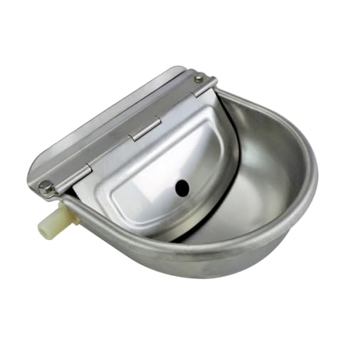 VANZACK Automatischer Trinkbrunnen automatischer Wassertrog Automatischer Wassernapf für Pferde außen Automatische Tränke für Nutztiere Wassertränke für Kühe waschbecken Tiertränke Silver von VANZACK