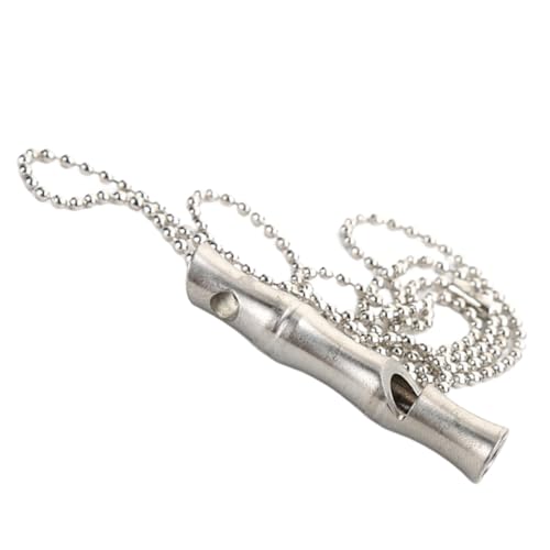 VANZACK Bellkontrollpfeifengeräte Glocken Tragbare Halskettenpfeife Tierverhaltens Hundetrainingsknöpfe Outdoor Campingpfeife Lanyard Gürtel Hundezahnpasta Set Silber Edelstahl von VANZACK