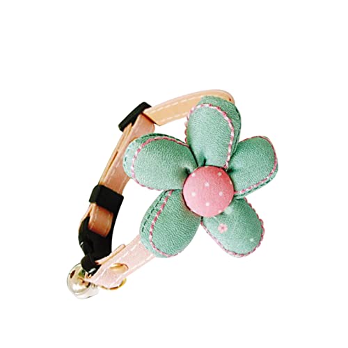 VANZACK Pet Verstellbar Mit Blüten- Und Glocke Kreatives Für Und Hunde Blau-grün Xs Charmantes Einstellbares Für Haustiere von VANZACK