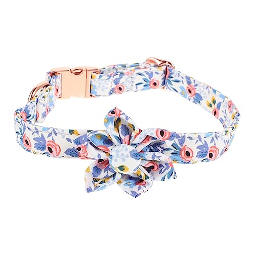 VANZACK Blumenmuster Katzenhalsband mit Verstellbarem Design Dekoratives Haustierzubehör für Festlichkeiten und Partys Waschbar und Atmungsaktiv für Katzen mit Halsumfang von VANZACK