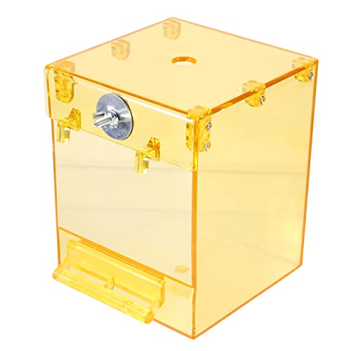 VANZACK Box Vogelbadewanne Hängende Vogelbäder Papageienbad Für Käfig Große Vogelbadewanne Käfig Outdoor Vogelbad Für Käfig Vogel Für Käfig Pool Käfigmontiertes Vogelbad Acryl Gelb von VANZACK