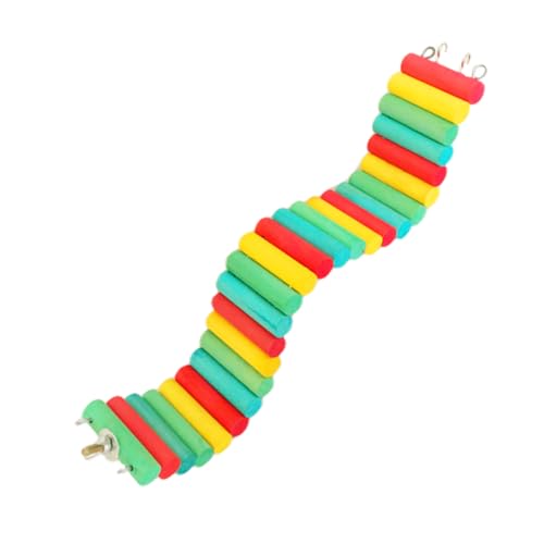 VANZACK Bunte Hamsterleiter aus Natürlichem Holz Robustes Kleintier Kletterspielzeug für Hamster und Vögel Flexible Kletterleiter Sicheres Trainingsspielzeug für Kleine Haustiere VANZACK Bunte Hamsterleiter aus Natürlichem Holz Robustes Kleintier Kletterspielzeug für Hamster und Vögel Flexible Kletterleiter Sicheres Trainingsspielzeug für Kleine Haustiere von VANZACK