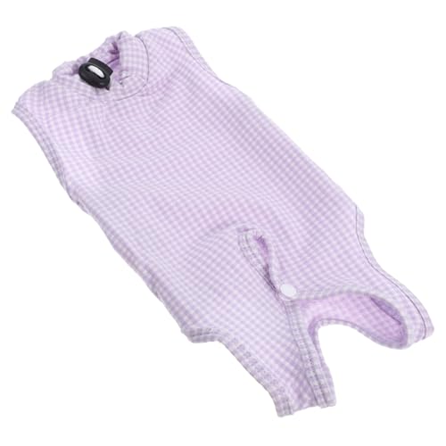 VANZACK Cat -chirurgie -erholungsservice Gestreiftes Kätzchen-Shirt Katzenoutfit Medizinisches Hemd Für Kätzchen Erholungsanzug Für Kätzchen Op-Mantel Baumwolle Violet von VANZACK