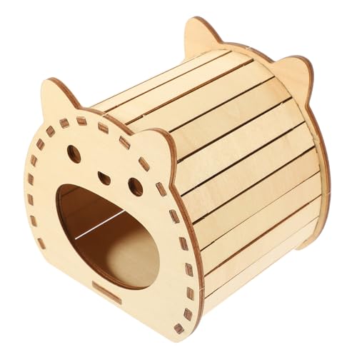 VANZACK Haustier-holzhaus Für Hamster Erdbeerzimmer Versteck Spielzeug Einfach Zu Montieren von VANZACK