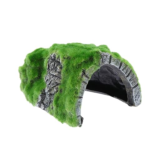 VANZACK Dekoration Reptilienversteck Verstecken Dekorative Sonnenplattform Terrarium Schildkröten-Aquarium Turtle Panzerzubehör Schleichtiere Green Harz von VANZACK