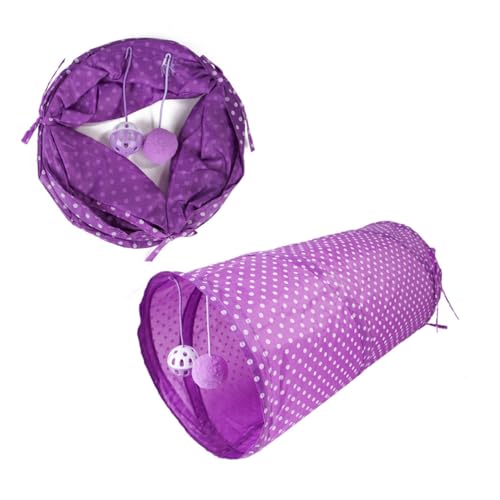 VANZACK Faltbarer Katzentunnel Spielzeug Für Katzen Interaktives Pet Tube Spielzeug Mit Knisterball Und Kreativen Spielmöglichkeiten Für Drinnen Und Draußen von VANZACK
