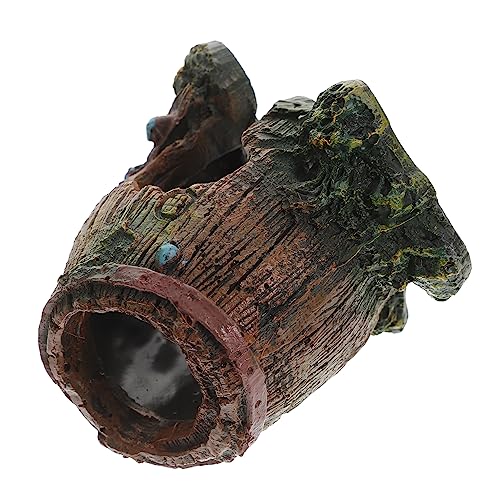 VANZACK Fisch Aquarium Deko Resin Versteck Höhle Aquarium Ornament Hohlfass Design Versteck für Garnelen und Reptilien VANZACK Fisch Aquarium Deko Resin Versteck Höhle Aquarium Ornament Hohlfass Design Versteck für Garnelen und Reptilien von VANZACK