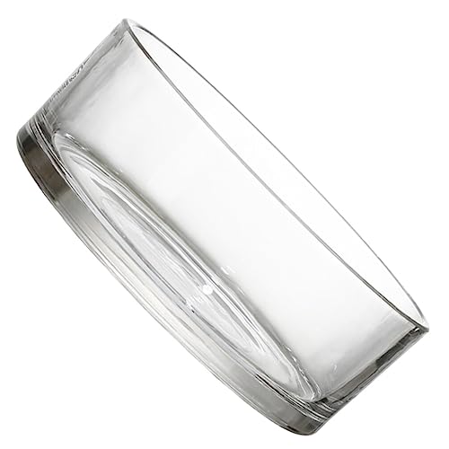 VANZACK Fischvase Aus Glas – Blumenvase Mit Breiter Öffnung Rundes Terrarium Glas-Hydrokultur-Pflanzgefäß Blumenbehälter Klare Fischschale Sukkulenten-Topf Aquarium 15 cm von VANZACK