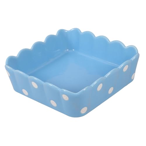 VANZACK Futterautomat für Hamster Kaninchen Käfige für Meerschweinchen Hamsterkäfig Welpe Hamster Futtertrog Hamster Wasserschale abwaschbarer Fressnapf Kleiner Teller aus Keramik Colorful von VANZACK