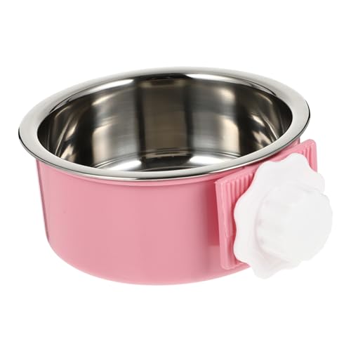 VANZACK Futternapf für Haustiere Hundenäpfe Hundenapf Kleiner Hund Schüssel hängend Katze Hundefutter Welpe pet Supplies pet Food Container Haustiernapf Futterautomat für Haustiere Rosa von VANZACK