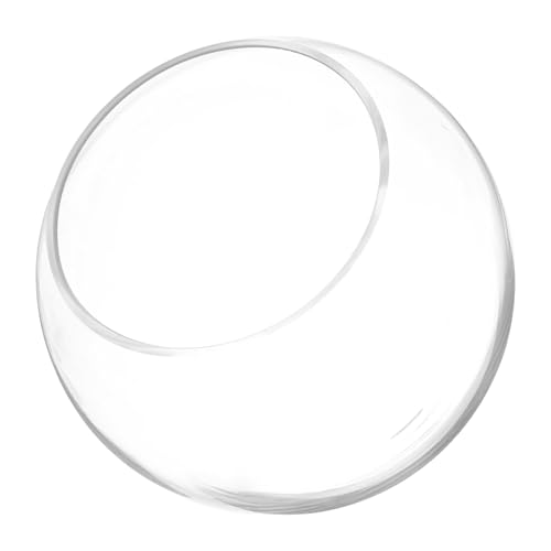 VANZACK Glasvase für Fische und Pflanzen Transparente Kugelvase für Terrarium und Dekoration Robuste Glasfischschale für Wohnzimmer und Garten von VANZACK