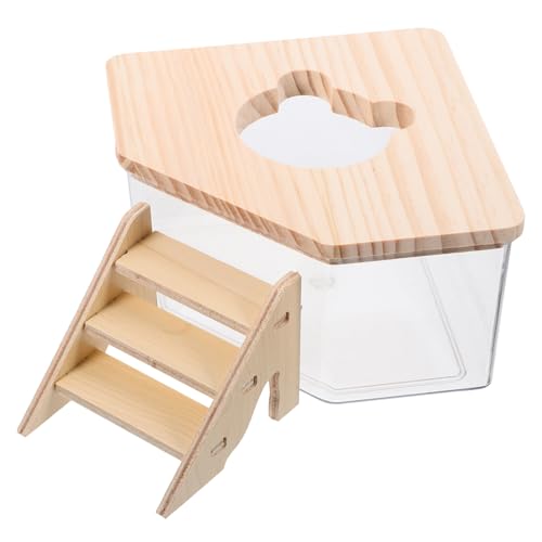 VANZACK Großes Hamster-Sandbad 2 Stück Hamster-Sandbadbehälter Mit Kletterleiter Große Hamster-Grabbox Aus Acryl Mit Holzabdeckung Sandbad Für Hamster Kleintiere VANZACK Großes Hamster-Sandbad 2 Stück Hamster-Sandbadbehälter Mit Kletterleiter Große Hamster-Grabbox Aus Acryl Mit Holzabdeckung Sandbad Für Hamster Kleintiere von VANZACK