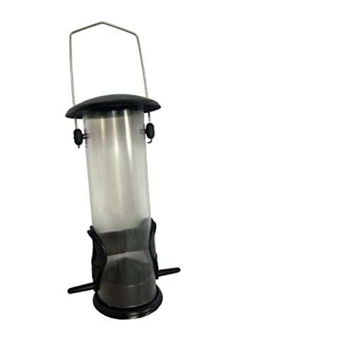 VANZACK Hängende Vogelfutterstation für Outdoor Bereich Automatischer Futterspender mit Lebensmittelleckage Funktion Vogelfutterzubehör Metallbasis für Kanarienvögel Papageien und Andere von VANZACK