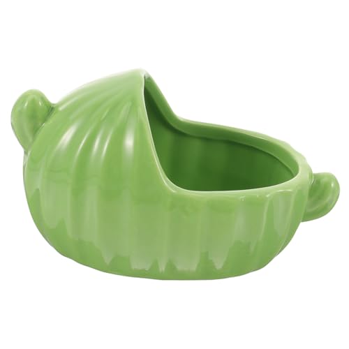 VANZACK Badezimmer Keramik Meerschweinchen Badewanne Kleintierkäfig Zubehör Grün Mini Badewanne Für Hamster von VANZACK