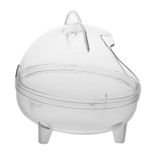 VANZACK Hamster Badezimmer Toilette Kleine Haustierbadewanne Hamsterbad Kleines Tiersandbad Badewanne Kleiner Tiertoiletten Badzubehör Für Hamster Sandbad Für Hamster Abs Transparent von VANZACK