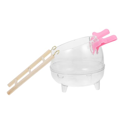 VANZACK Hamster Badezimmer Toilette Pfanne Dusche Spa Einweichen Critter Badehaus Pool Tierbehälter Streu Kleines Chinchilla Badezimmer Schüssel Sandbadewanne Eimer Rennmaus Badewanne von VANZACK