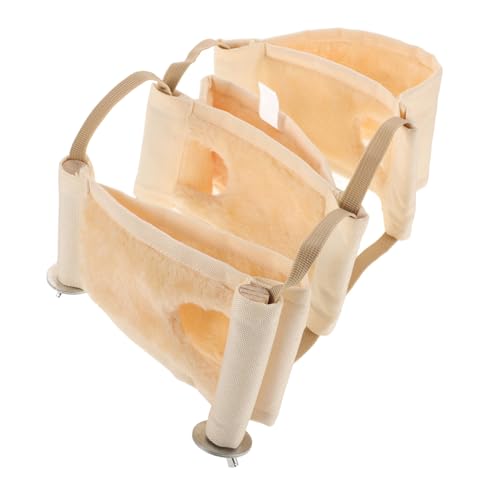 VANZACK Hamster Hängebett hamsterbett Hamster käfig nager käfig hamsterkäfig Hamster cage nagerhaus Nager-Käfig Hamster-Käfig kleintierhaus Bambus Yellow von VANZACK