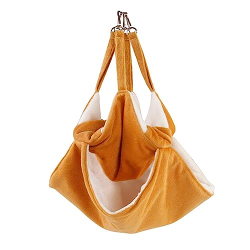 VANZACK Hamster Hängematte aus Weichem Material Atmungsaktives Warmes Schlafbett für Kleine Haustiere für Hamster und Meerschweinchen Orange und Langlebig von VANZACK