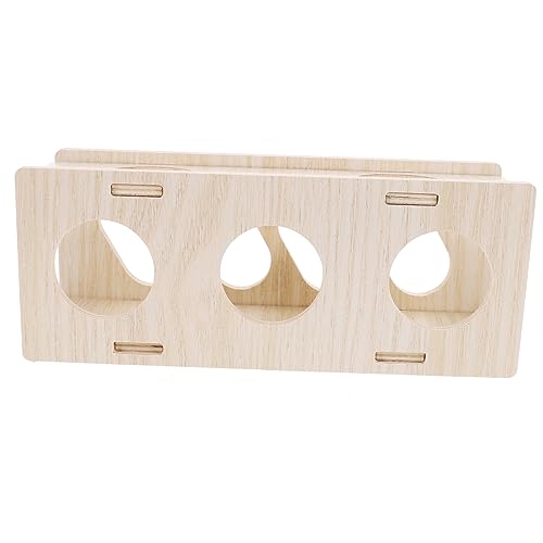 VANZACK Hamster Holzversteck Mit Tunnel Für Hamster Und Meerschweinchen Holz Käfigzubehör Für Sicheren Rückzugsort Und Entdeckungstunnel von VANZACK