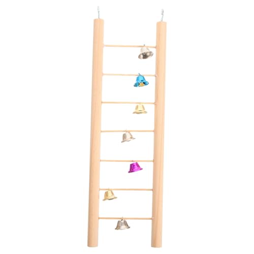 VANZACK Hängende Kletterleiter Für Vögel Und Nager Lange Holzleiter Mit Spielzeug Für Hamster Papageien Und Andere Vögel Für Klettern Und Training von VANZACK