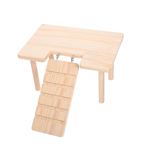 VANZACK Hamster-Landschaftsbauplattform Nest Stall Zubehör Frettchen Drachen Heu Hamster hamsterspielzeug dekorative Hamsterplattform Käfig Hamster Plattform hölzern von VANZACK