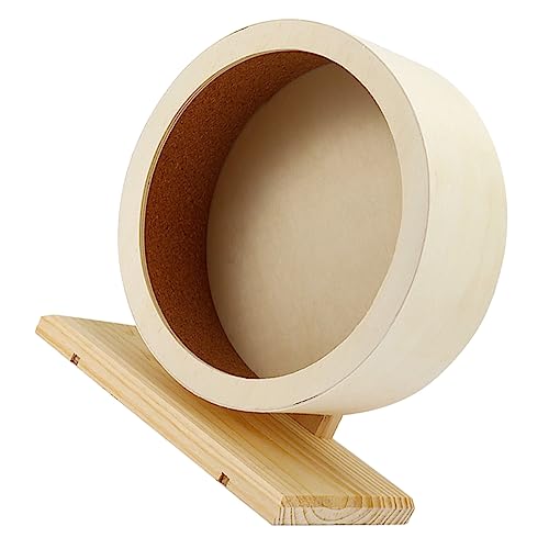 VANZACK Hamster Laufrad aus Holz Hamster hamsterspielzeug für Hamster kleines Nagetier Übung Heimtrainer für kleine Haustiere Hamster-Laufrad aus Holz Igelrad hölzern von VANZACK