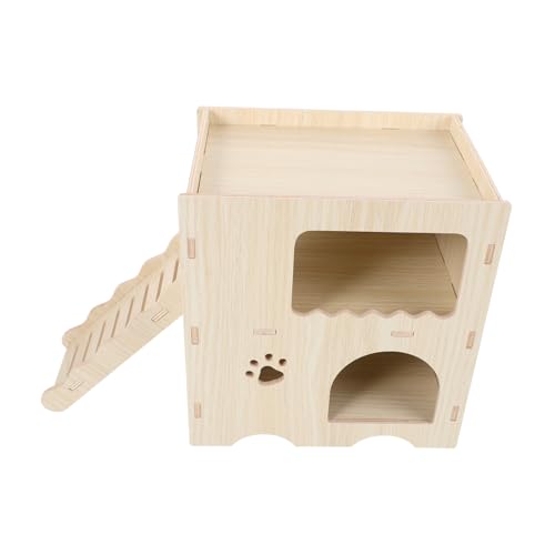 VANZACK Hamster Massivholz Hütte Multi Kaninchen Mini Plüsch Hase Tunnel Zwerg Versteck Tier Schweine Streifenhörnchen Schildkröte Meerschweinchen Indoor Hängematte von VANZACK