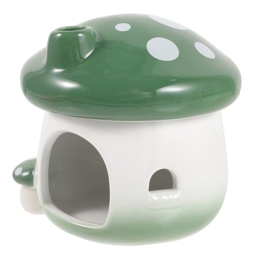 VANZACK Hamster Nest aus Keramik Haushase Meerschweinchenhäuser und Verstecke Chinchilla -Nest Kühlhaus Stall hamsterhaus Keramik nagerhaus Hamsternest kühlendes Hamsterhaus Light Green von VANZACK
