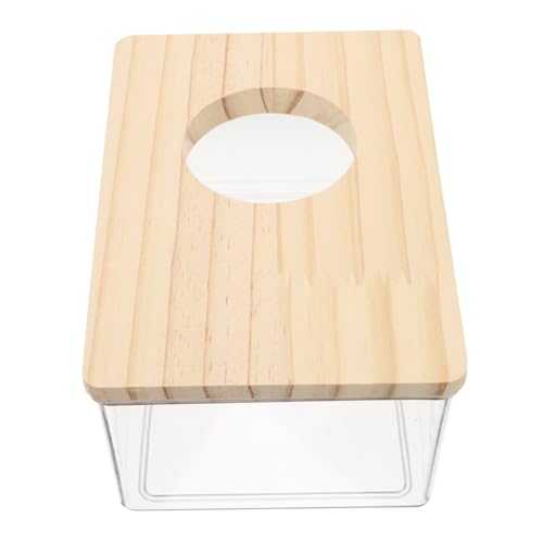 VANZACK Hamster Sandbad Transparent Badehaus für Kleintiere mit Sicherem Sandbereich und Beobachtungsfenster Geeignet als Versteck und Schlafnest für Mäuse Lemminge und Zwerghamster von VANZACK