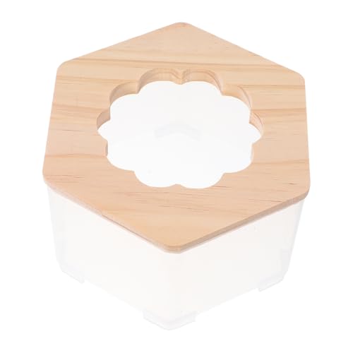 VANZACK Hamster Sandbad mit Holzdeckel Badewanne und Toilette Transparentes Sandbad für Hamster Platzsparendes Kleintierzubehör Einfach zu Reinigen für Kleine Käfige VANZACK Hamster Sandbad mit Holzdeckel Badewanne und Toilette Transparentes Sandbad für Hamster Platzsparendes Kleintierzubehör Einfach zu Reinigen für Kleine Käfige von VANZACK