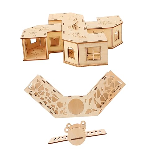 VANZACK Hamster Tunnel aus Holz Teiliges Labyrinth für Kleintiere Tunnel und Wippe für Hamster und Kleine Haustiere Langlebig und Sicher VANZACK Hamster Tunnel aus Holz Teiliges Labyrinth für Kleintiere Tunnel und Wippe für Hamster und Kleine Haustiere Langlebig und Sicher von VANZACK