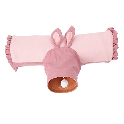 VANZACK Hamster Tunnel winzig Aktivitätstunnel für Haustiere Hamsterhaus drinnen Hamster hamsterspielzeug spieltunnel Haustierversteckhaus kleine Tiere nisten Stoff Rosa von VANZACK