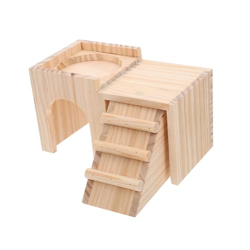 VANZACK Hamster Versteck Holzhaus aus Natürlichem Langlebiges Haustier Nest Warmes Schlafhäuschen für Zwerghamster und Kleine Kleintiere Sicher und Geruchsfrei als Kau und VANZACK Hamster Versteck Holzhaus aus Natürlichem Langlebiges Haustier Nest Warmes Schlafhäuschen für Zwerghamster und Kleine Kleintiere Sicher und Geruchsfrei als Kau und von VANZACK