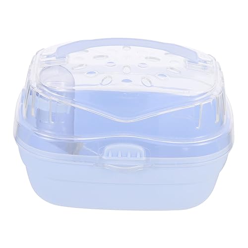 VANZACK Hamster aus Käfig Hunde Rennmaus Zwerghamster Rattenträger Auto Hamster transportbox Hamster Transportkoffer tragbare Hamstertrage tragbare Transportbox für Haustiere Plastik Weiß von VANZACK
