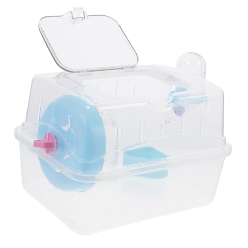 VANZACK Hamster mit Käfig Hamster käfig Hamster cage Kleintier Tragebox Hamster Transporttasche Reisen Reise Hamsterkäfig Kleiner Haustierträger Hamsterkäfig für den Haushalt Plastik von VANZACK