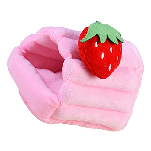 VANZACK Hamsternest Bett Meerschweinchen Kissen Hellrosa Überwurfdecke Tipi-Zelt Kaninchen Heu Ratte kuschelhöhle tierbett Tierhöhle für Hamster Kleintierunterkunft pet Bed Baumwolle von VANZACK