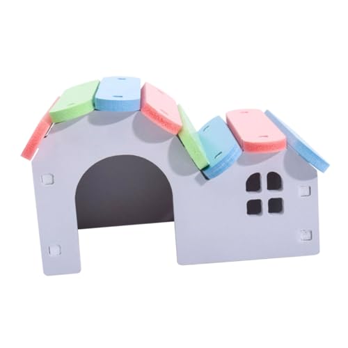 VANZACK Hamsternest Hamsterspielzeug Mini Hamsterhäuser Kleiner Hamsterkäfig Plüsch Höhle Hamster Hamster käfig Hamster Schlafplatz Kleines Hamsterhaus Hamsterverstecke Hölzern von VANZACK
