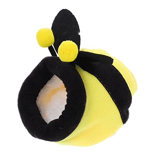 VANZACK Hamsternest Mit Samtpolstern Hamsterhaus Hamsterversteck Weich Drinnen Winterhamsterversteck Mit Kapuze Bett Zuckergleiternest Klein Hamsterhütte Yellow Flanell von VANZACK
