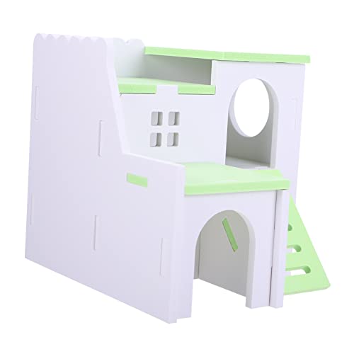 VANZACK Hamsternest fangen Haustierkäfig Frettchen hamsterhaus hamsterzubehör Hamster Spielhaus Hamster zubehör Hamsterhütte kleines tierhaus selber Machen hölzern Green von VANZACK