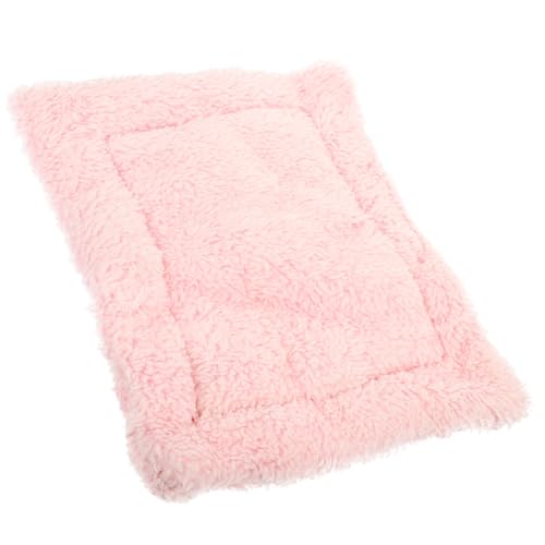 VANZACK Hamsterstreu Plüsch drinnen Komfortbett für Haustiere - klein Nagetier hamsterbett pet Heating pad Hamster Schlafplatz Unterlage für Hamsterkäfige warmes Haustiersofa Sherpa Rosa von VANZACK