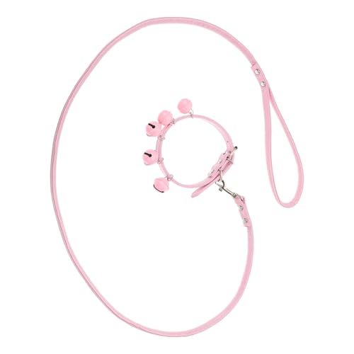 VANZACK Haustier Hundehalsband Katzengeschirr und Leine Kabel binden Wandhaken für das Hundetraining Hundeglocke pet Supplies hundegurt Katzenbesitzer katzenbedarf Haustiergeschenke Rosa von VANZACK