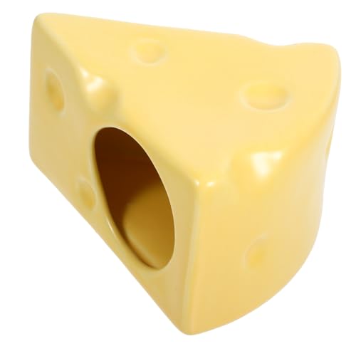 VANZACK Haustierbett Aus Keramik Hamster-Keramik-Nest Hamsterversteck Für Kleine Haustiere Hamsternest Für Meerschweinchen Hamster Verbirgt Sich Sommerhamsterversteck Haustierhäute Yellow von VANZACK