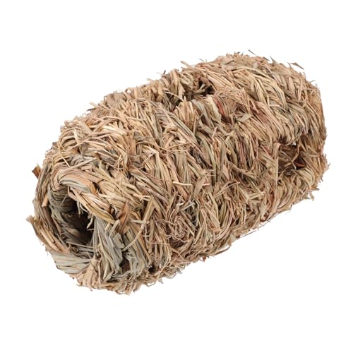 VANZACK Haustierbett Hamsterspielzeug Mehrere Hüttenständer Rattengehege Sand Weide Hamsterstamm Heu Gras Tunnel Rattenhängematte Dekoration Meerschweinchen Versteck Set von VANZACK