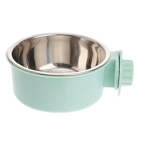 VANZACK Haustierhänge rostfreier Stahlschale Beständig Welpe Haustiere drinnen Wasser pet Water Bowl katzennäpfe Haustiernapf Hundefutter Green von VANZACK